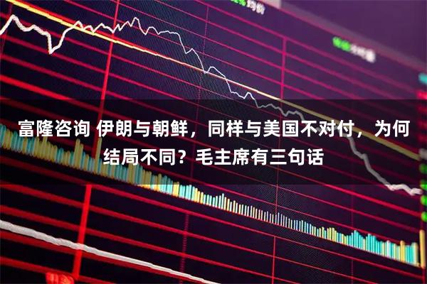 富隆咨询 伊朗与朝鲜，同样与美国不对付，为何结局不同？毛主席有三句话