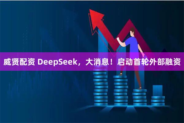 威贤配资 DeepSeek，大消息！启动首轮外部融资