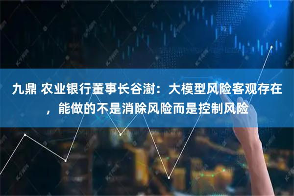九鼎 农业银行董事长谷澍：大模型风险客观存在，能做的不是消除风险而是控制风险