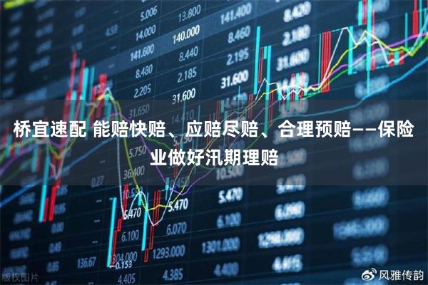 桥宜速配 能赔快赔、应赔尽赔、合理预赔——保险业做好汛期理赔